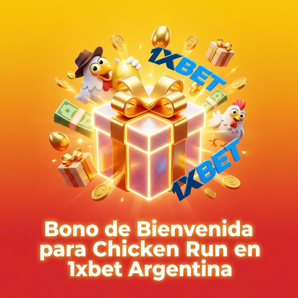 1xbet Argentina welcome bonus for Chicken Run casino game with deposit requirements and activation steps