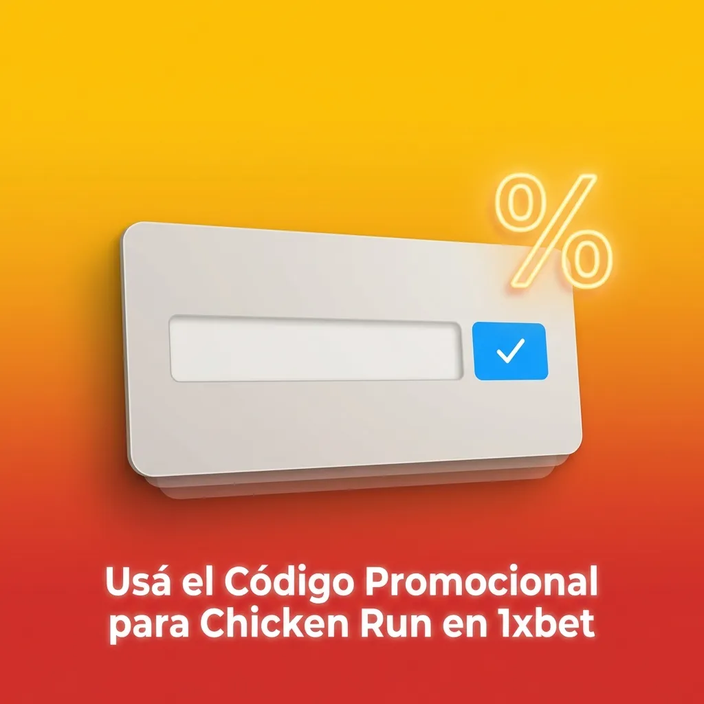 Código promocional MAXBONUS para Chicken Run en 1xbet, mostrando cómo ingresarlo durante el registro o en promociones