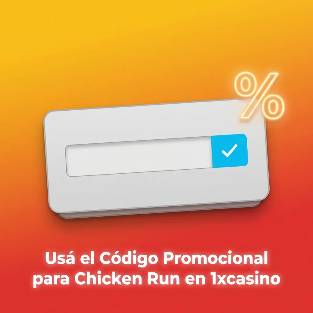 Formulario de registro en 1xcasino mostrando el campo para ingresar el código promocional CHICKEN2024 para Chicken Run